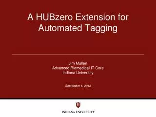 A HUBzero Extension for Automated Tagging