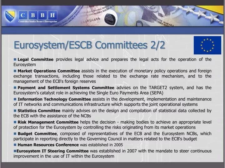 eurosystem escb committees 2 2