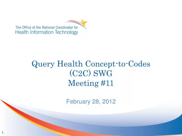 query health concept to codes c2c swg meeting 11
