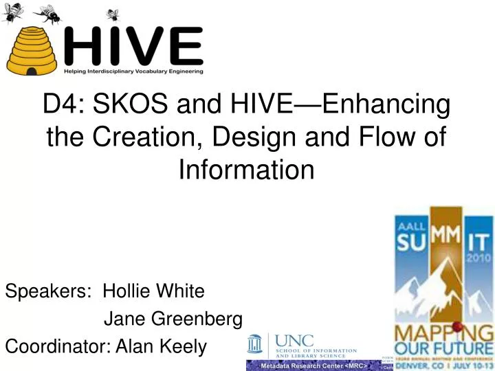 d4 skos and hive enhancing the creation design and flow of information