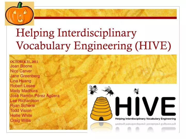helping interdisciplinary vocabulary engineering hive