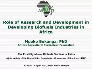 The First High-Level Biofuels Seminar in Africa