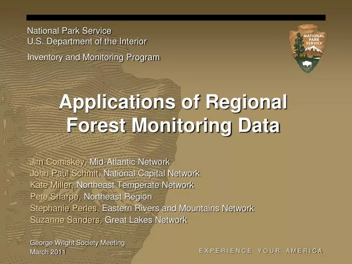 applications of regional forest monitoring data