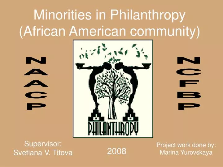 minorities in philanthropy african american community