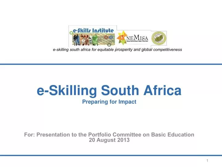 e skilling south africa preparing for impact