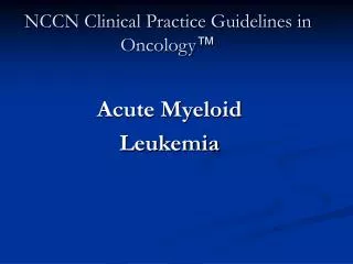 nccn clinical practice guidelines in oncology