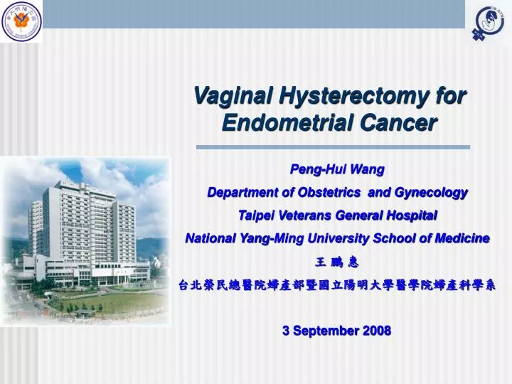 vaginal hysterectomy for endometrial cancer