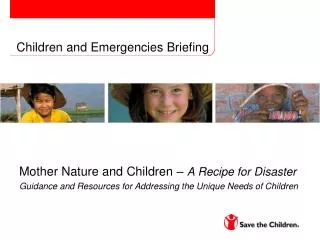 Children and Emergencies Briefing