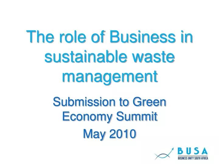 the role of business in sustainable waste management