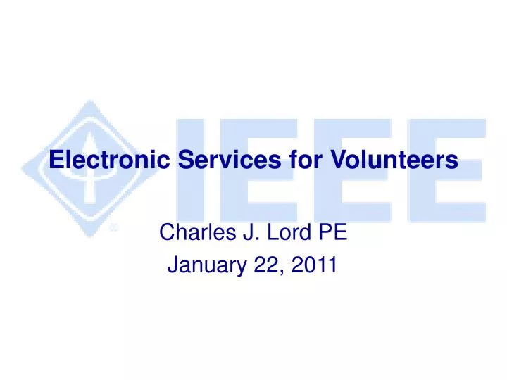 electronic services for volunteers