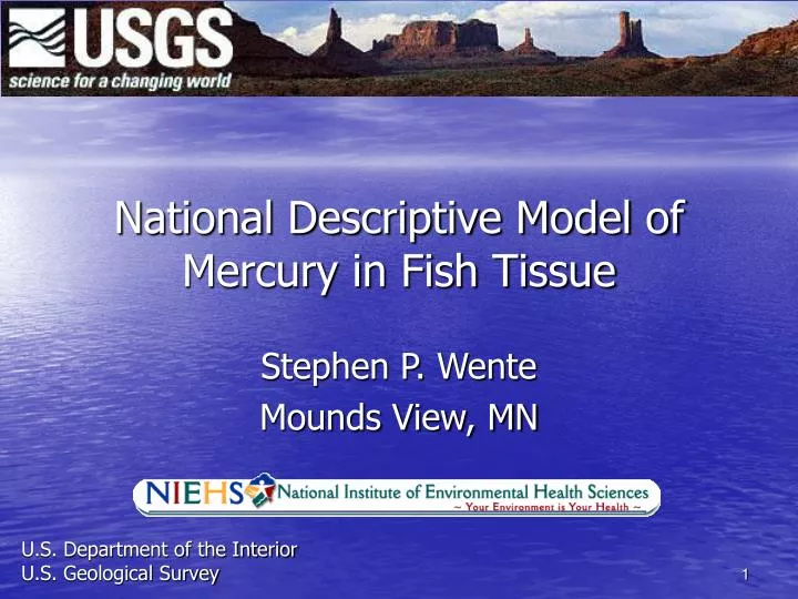 national descriptive model of mercury in fish tissue