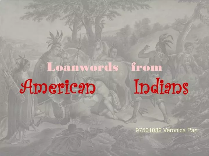 loanwords from american indians
