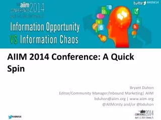 AIIM 2014 Conference: A Quick Spin