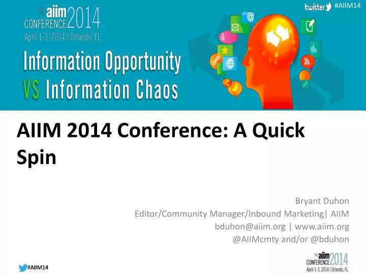 aiim 2014 conference a quick spin