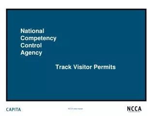 National Competency Control Agency Track Visitor Permits