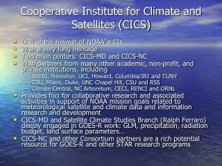 Cooperative Institute for Climate and Satellites (CICS)