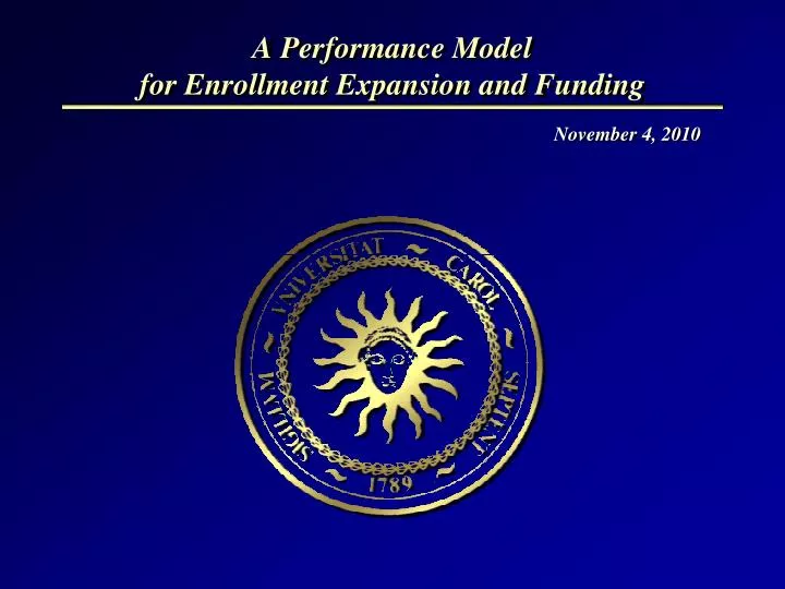 a performance model for enrollment expansion and funding