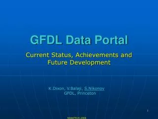 GFDL Data Portal