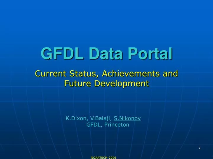 gfdl data portal