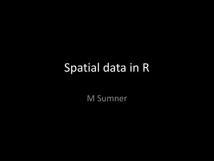 spatial data in r