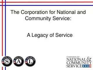 The Corporation for National and Community Service: