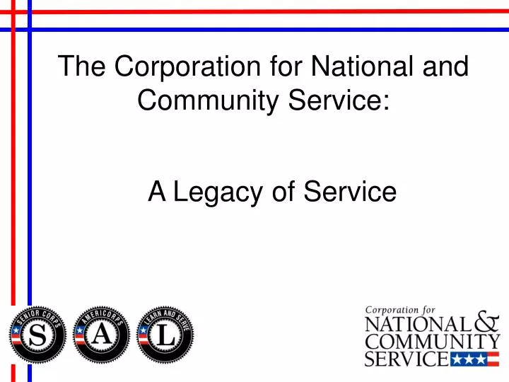 the corporation for national and community service
