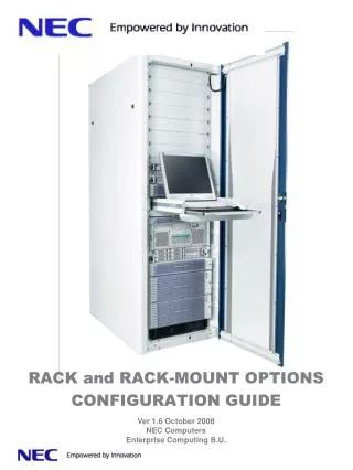 RACK and RACK-MOUNT OPTIONS CONFIGURATION GUIDE