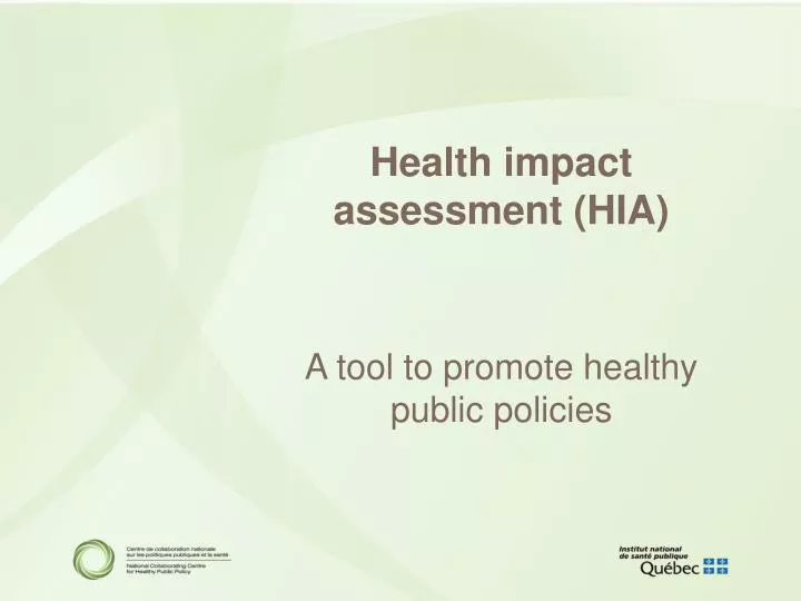 health impact assessment hia