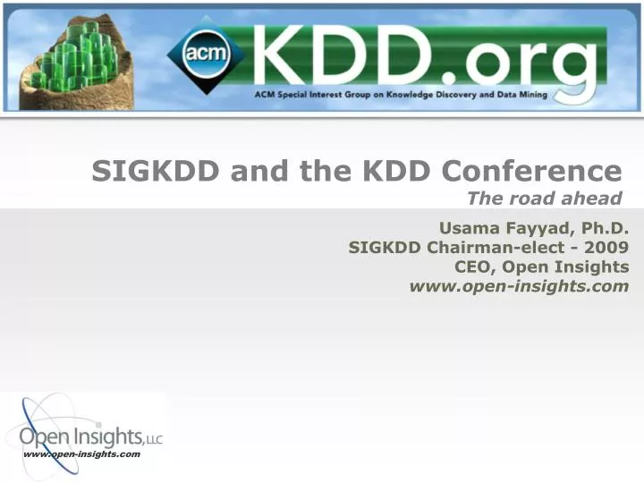 sigkdd and the kdd conference the road ahead