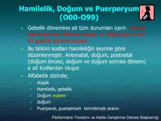 hamilelik do um ve puerperyum o00 o99