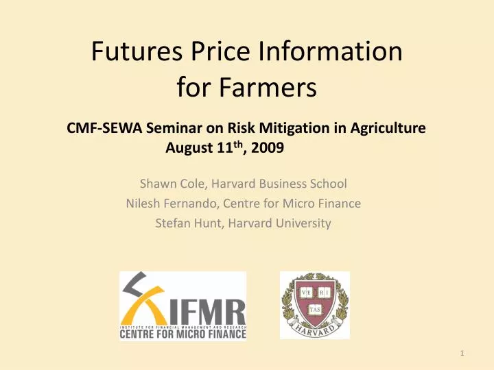 futures price information for farmers