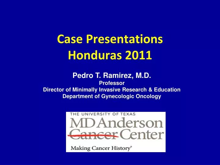 case presentations honduras 2011