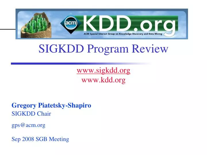 sigkdd program review www sigkdd org www kdd org