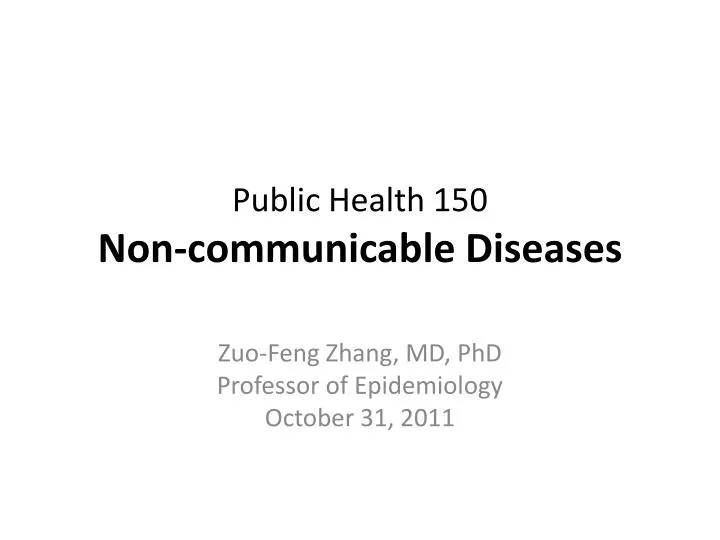 public health 150 non communicable diseases