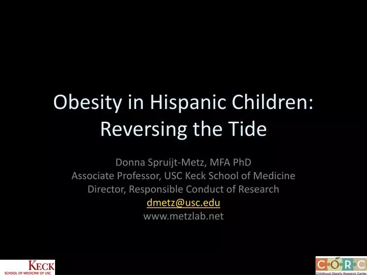 obesity in hispanic children reversing the tide