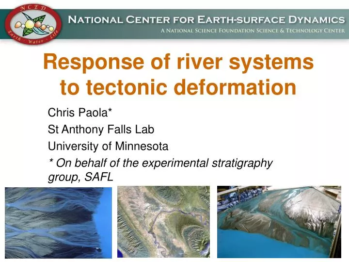 response of river systems to tectonic deformation