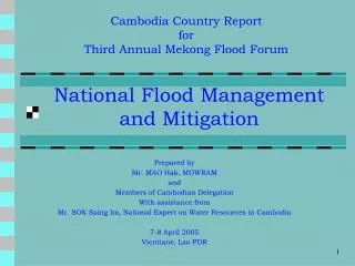 National Flood Management and Mitigation