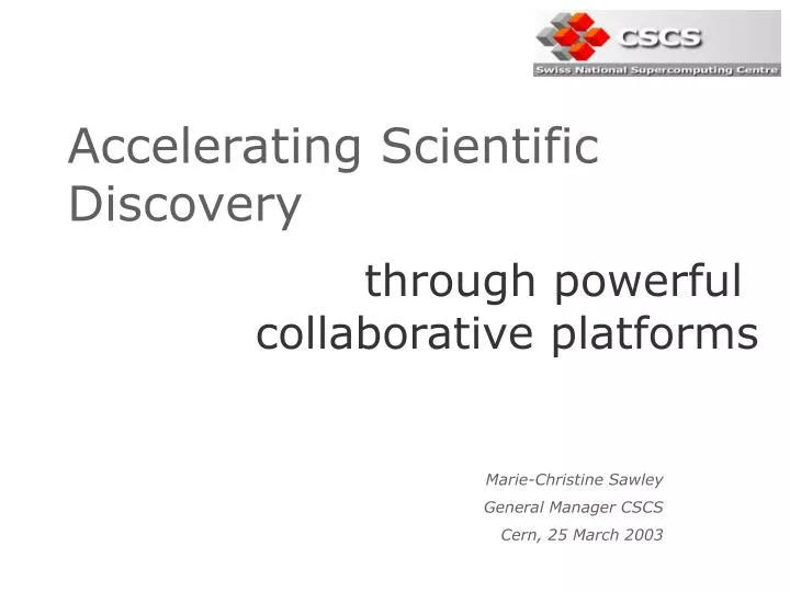 accelerating scientific discovery