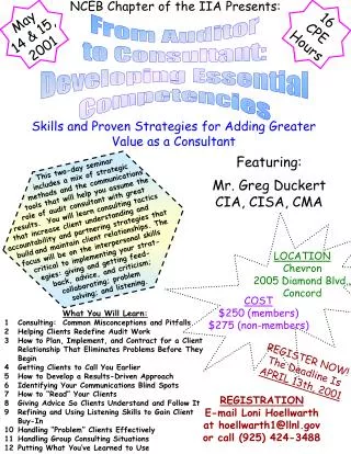 This two-day seminar 								includes a mix of strategic