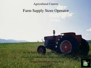 Agricultural Careers Farm Supply Store Operator
