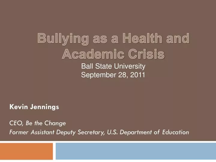 kevin jennings ceo be the change former assistant deputy secretary u s department of education