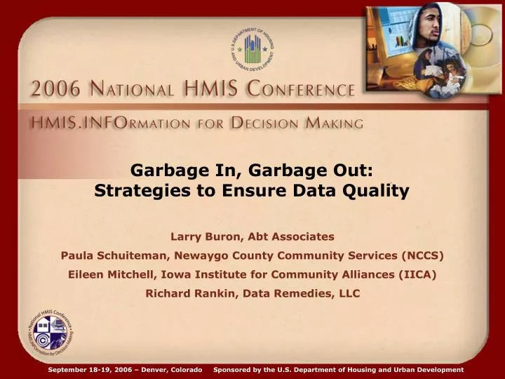 garbage in garbage out strategies to ensure data quality