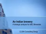 An Indian brewery - slide 1