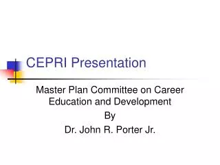 CEPRI Presentation