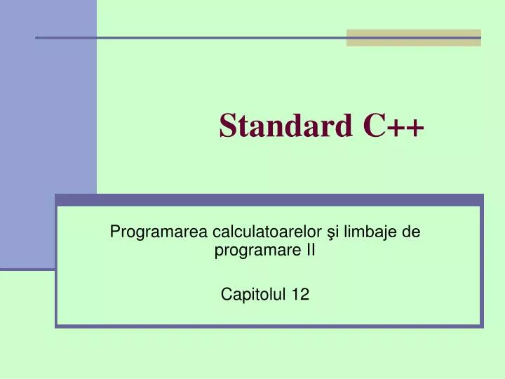 standard c