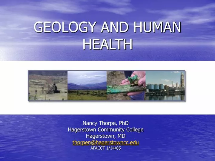 geology and human health