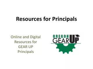 Resources for Principals