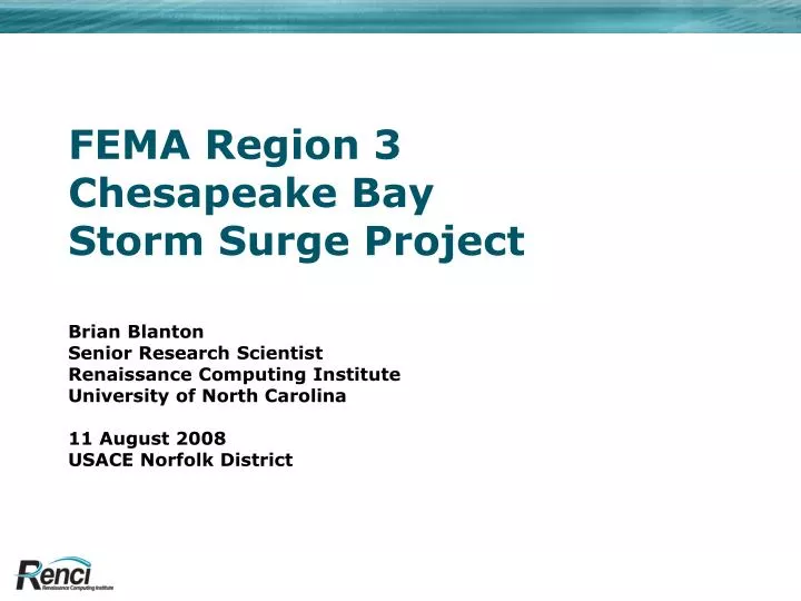 fema region 3 chesapeake bay storm surge project