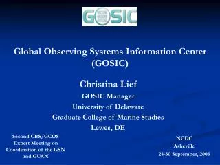 Global Observing Systems Information Center (GOSIC)
