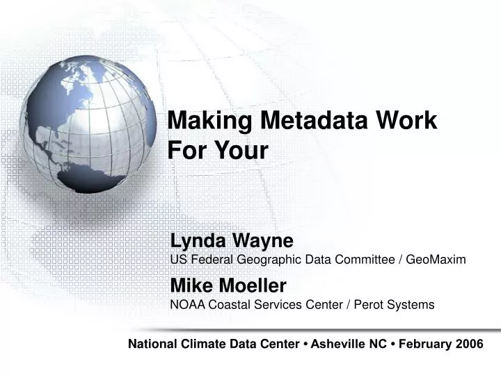 making metadata work for your